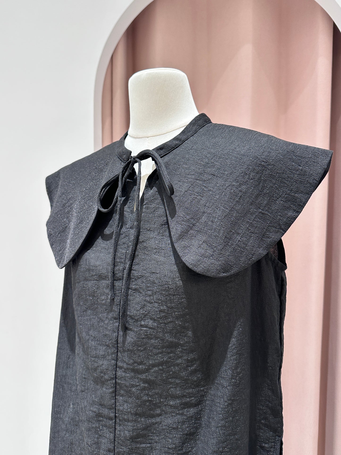 10832|日系娃娃领无袖套装