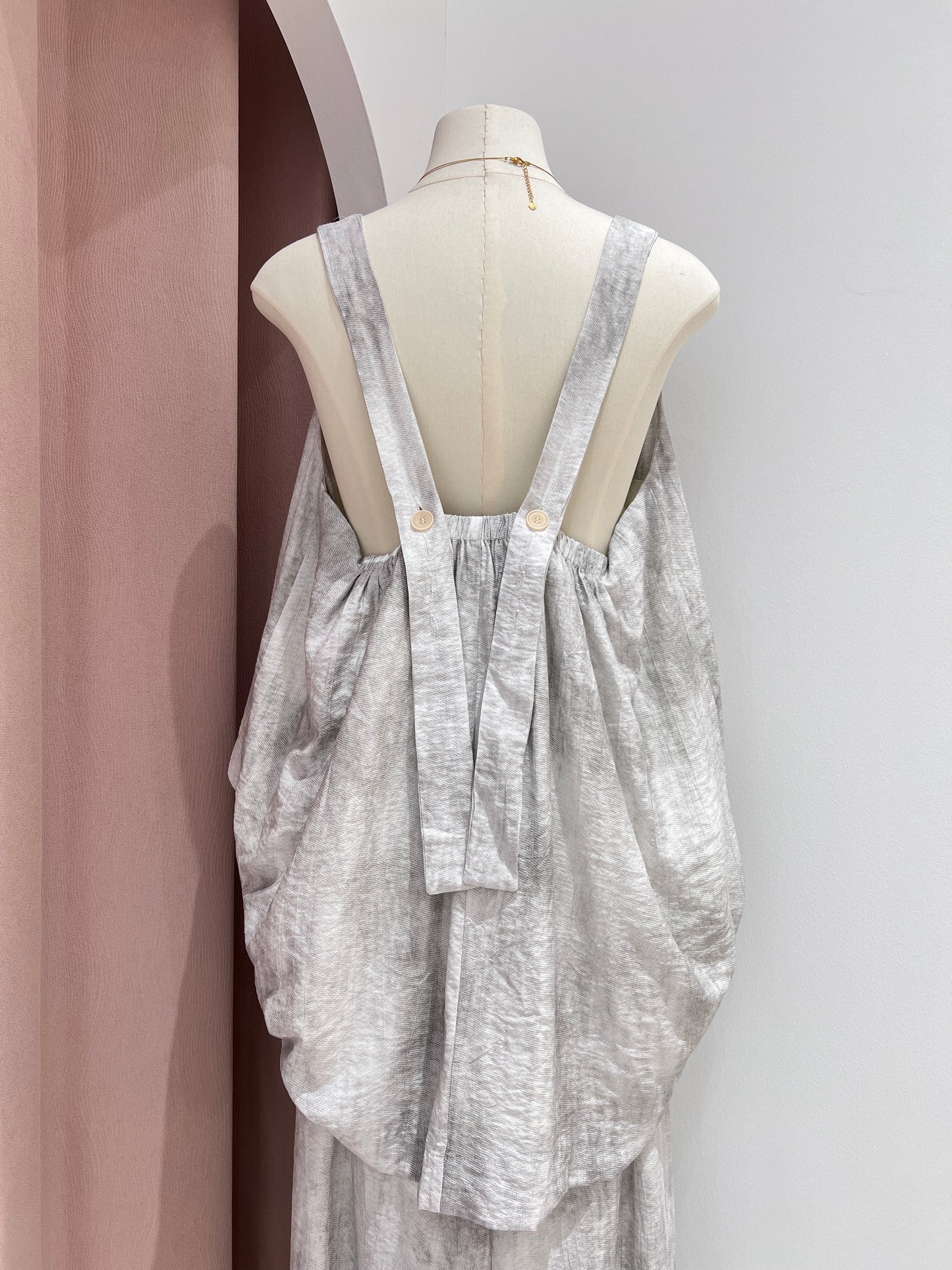 10844 |气质扎染休闲吊带套装裤